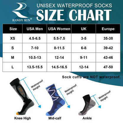 men waterproof socks size