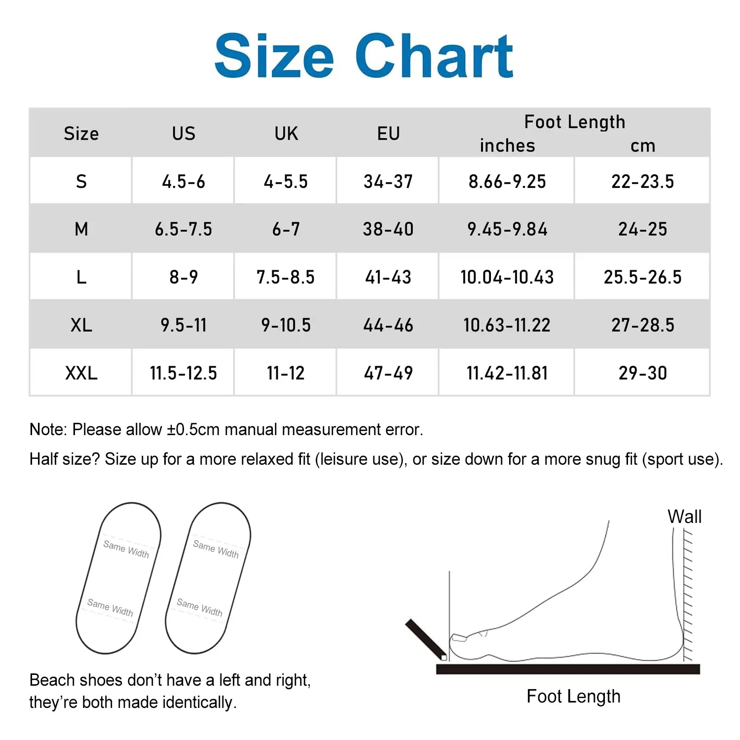 beach socks size chart randy sun