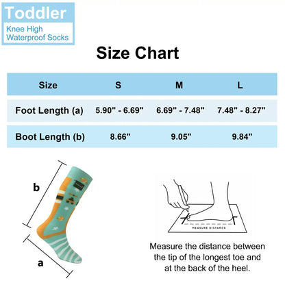 kids waterproof socks size