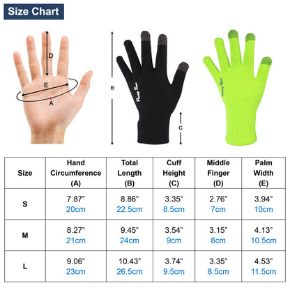 randy sun glove size chart